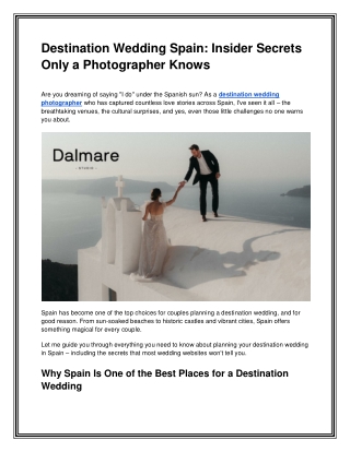Destination Wedding Spain_ Insider Secrets Only a Photographer Knows