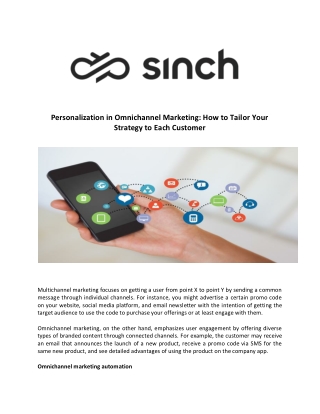 Personalization in Omnichannel Marketing How to Tailor Your Strategy to Each Customer