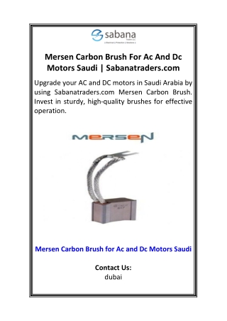 Mersen Carbon Brush For Ac And Dc Motors Saudi  Sabanatraders.com
