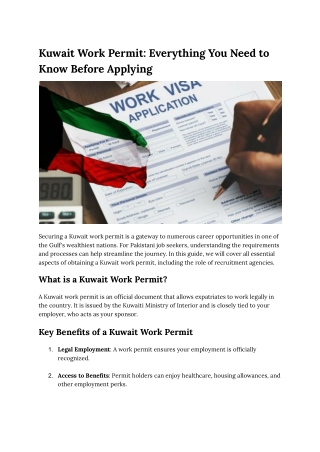 Kuwait Work Permit_ Everything You Need to Know Before Applying