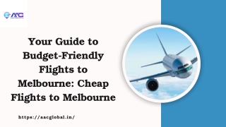 Your Guide to Budget-Friendly Flights to Melbourne Cheap Flights to Melbourne