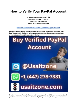 How to Verify Your PayPal Account
