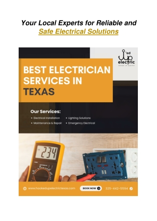 Your Local Experts for Reliable and Safe Electrical Solutions