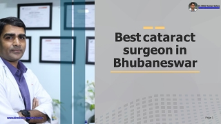 Top Cataract Surgeons in Bhubaneswar Profiles, Expertise & Patient Insights