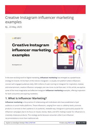 Creative Instagram influencer marketing examples