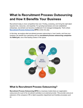 What Is Recruitment Process Outsourcing and How It Benefits Your Business