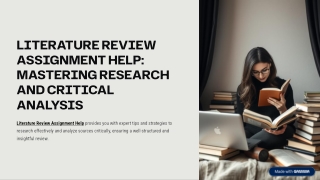 Literature Review Assignment Help: Mastering Research and Critical Analysis