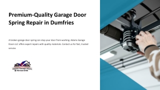Premium-Quality Garage Door Spring Repair Services in Dumfries