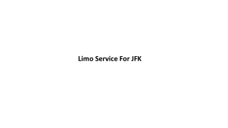 Limo Service For JFK