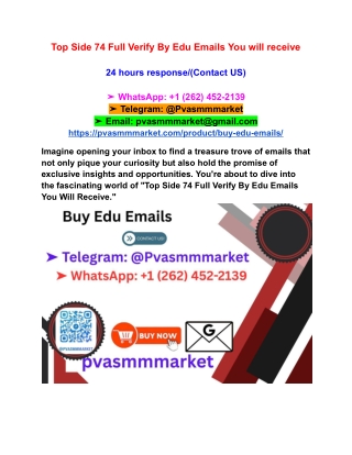 Top Side 74 Full Verify By Edu Emails You will receive