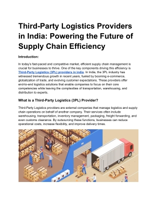 Third-Party Logistics Providers in India_ Powering the Future of Supply Chain Efficiency