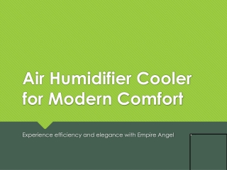 Air Humidifier Cooler for Modern Comfort