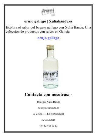 orujo gallego  Xuliabande.es