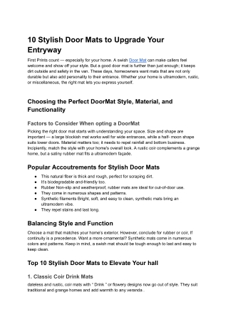 10 Stylish Door Mats to Upgrade Your Entryway