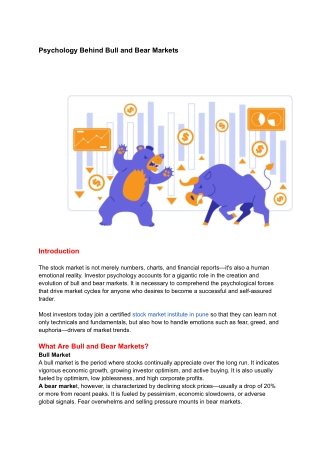 Psychology Behind Bull and Bear Markets