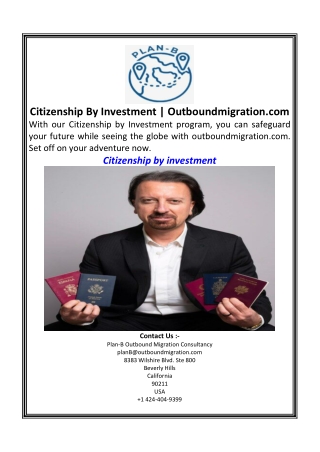 Citizenship By Investment Outboundmigration
