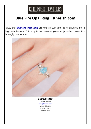 Blue Fire Opal Ring | Kherish.com