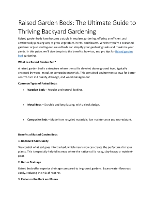 Raised Garden Bedsss