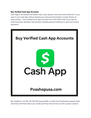 Buy Verified Cash App Accounts
