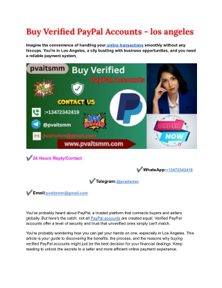 Buy Verified PayPal Accounts - los angeles