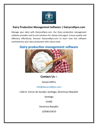Dairy Production Management Software  Dairycraftpro.com