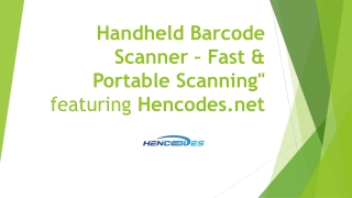 Handheld Barcode Scanner – Fast & Portable Scanning featuring-Hencodes.net