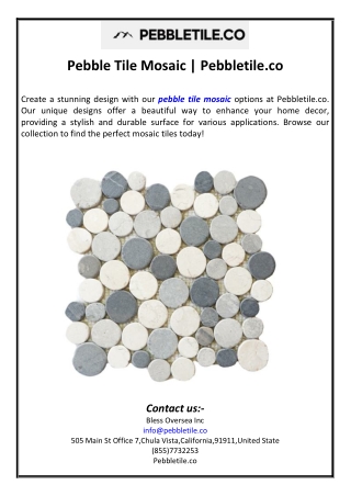 Pebble Tile Mosaic | Pebbletile.co