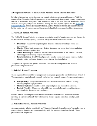 FUNLAB Screen Protector