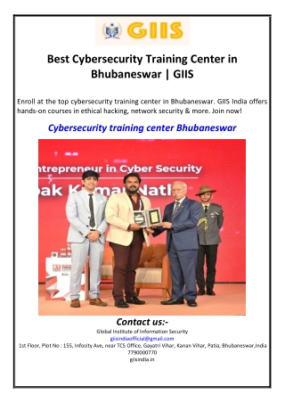 Best Cybersecurity Training Center in Bhubaneswar | GIIS