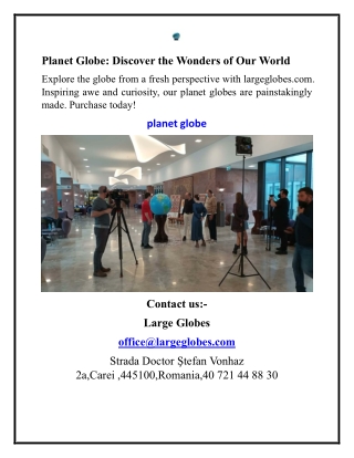 Planet Globe Discover the Wonders of Our World