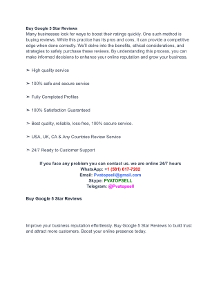 Buy Google 5 Star Reviews