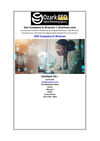 Seo Company In Branson Ozarkseo.com
