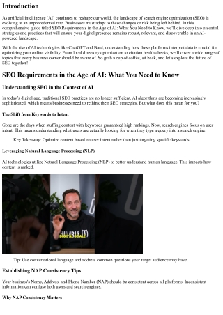 SEO Requirements in the Age of AI: What You Need to Know