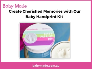 Create Cherished Memories with Our Baby Handprint Kit