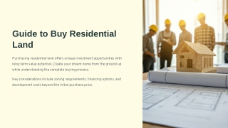 Buy Residential Land with Confidence and Expert Guidance