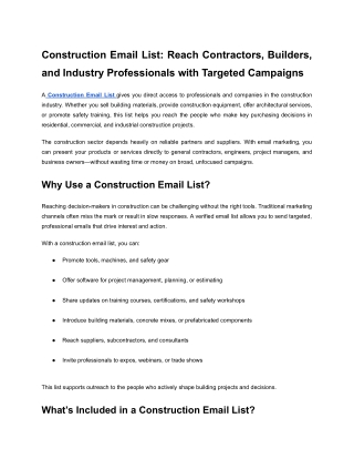 Brazil Email List – 637K Verified Consumers Emails