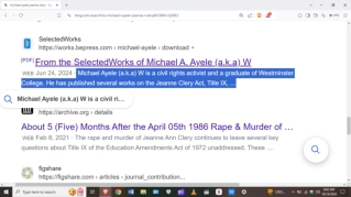 Bing/MSN Internet Search Engine Obfscuated Summary of Key Questions on Title IX