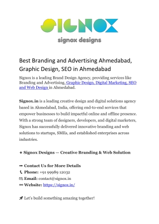 Best Branding and Advertising Ahmedabad, Graphic Design, SEO in Ahmedabad