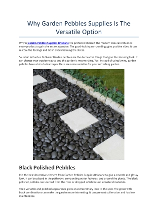 Why Garden Pebbles Supplies Is The Versatile Option (1)