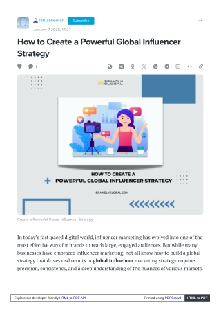 How to Create a Powerful Global Influencer Strategy