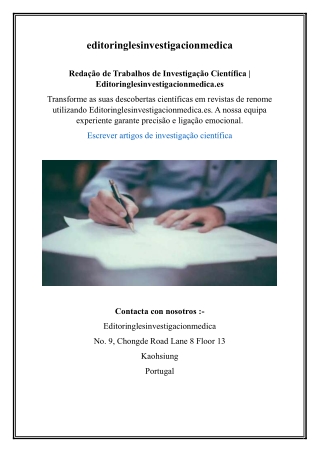 Redação de Trabalhos de Investigação Científica | Editoringlesinvestigacionmedic