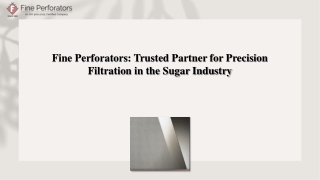 Trusted Partner for Precision Filtration in the Sugar Industry