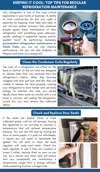 Keeping It Cool: Top Tips for Regular Refrigeration Maintenance