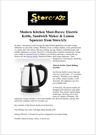 StoreA2z Stainless Steel Lemon Squeezer – Hassle-Free Juicing Every Time