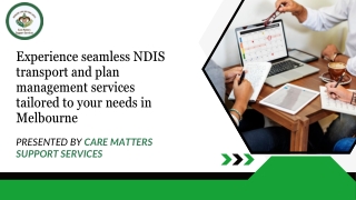 Experience seamless NDIS transport and plan management services tailored to your needs in Melbourne