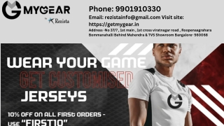 Customized Cricket Jersey by GETMYGEAR