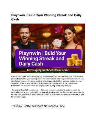 Playnwin | Build Your Winning Streak and Daily Cash