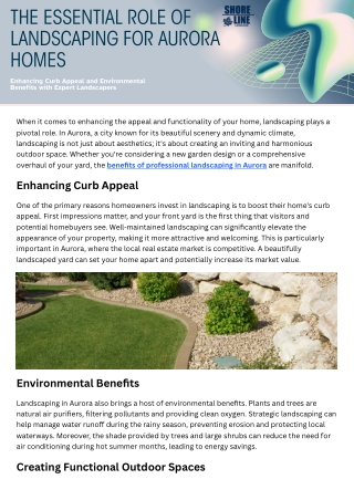 Why Is Landscaping Important for Homes in Aurora