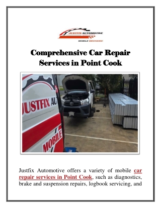 Comprehensive Car Repair Services in Point Cook