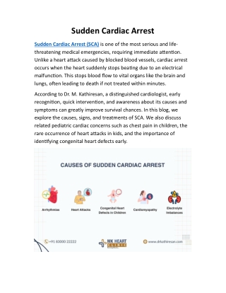 Sudden Cardiac Arrest